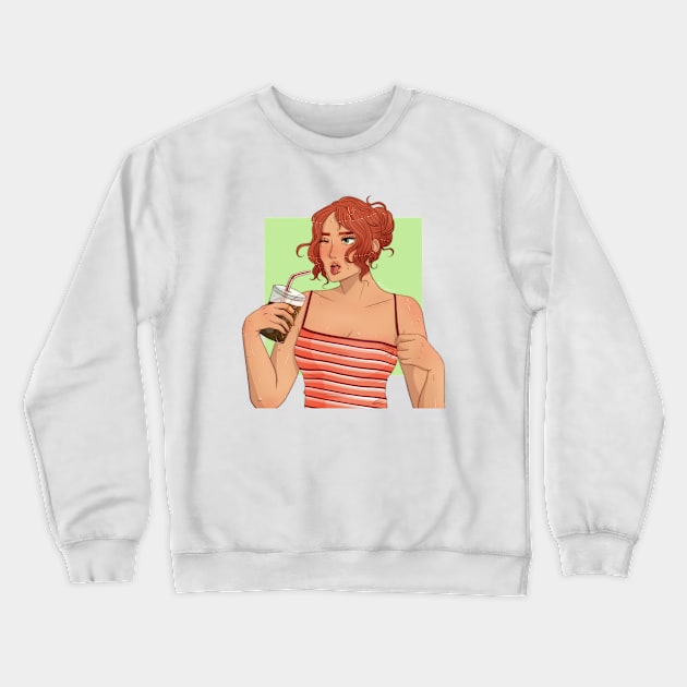 Iced Coffee Crewneck Sweatshirt by artssybetssy